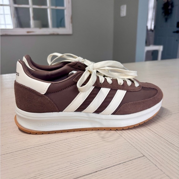 adidas Shoes - Adidas Women's Chocolate Brown and Cream Sneakers